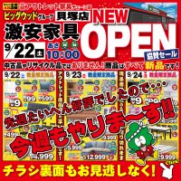 9/22(土)～9/24(月)はビッグウッド貝塚店オープン協賛セール