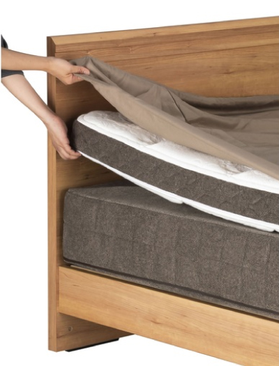 シーツ交換はマットレストッパー部分だけでOK。