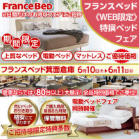 フランスベッド WEB限定 特撰ベッドフェア in 箕面倉庫市