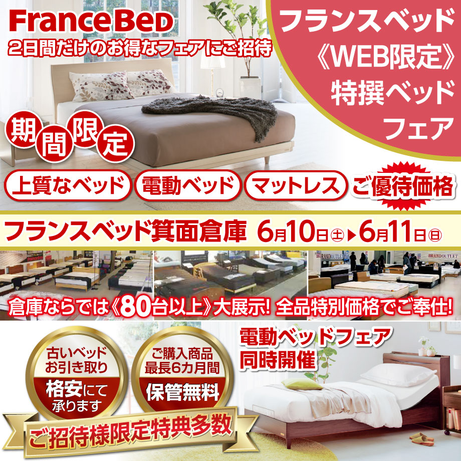 フランスベッド WEB限定 特撰ベッドフェア in 箕面倉庫市