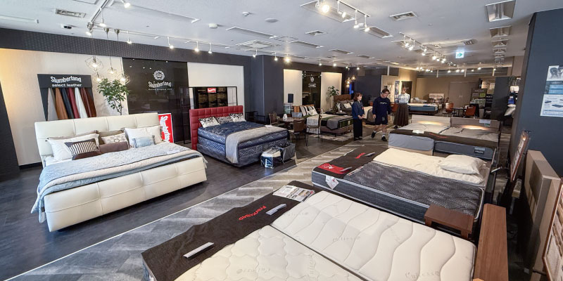 フランスベッド大阪ショールーム 展示会場の様子