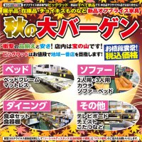 大阪のアウトレット家具ビッグウッド今週のチラシ